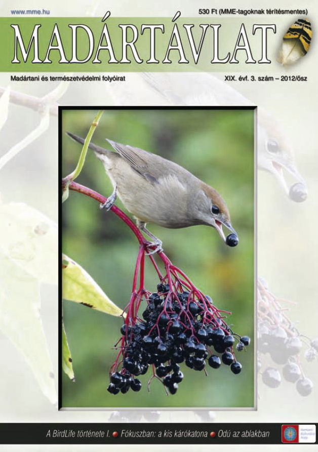 Az MME Madártávlat magazin 2012. évi őszi számának címlapja.
