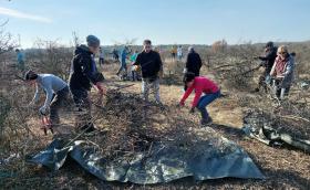 Februári munka a Tétényi-fennsíkon (Fotó: Bajor Zoltán)