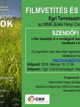 Egri Természetvédelmi Klub Szendőfi Balázzsal