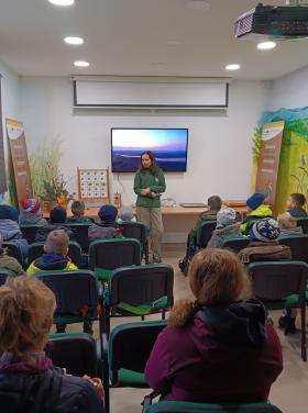 Foglalkozás az MME Szalakóta Látogatóközpontban