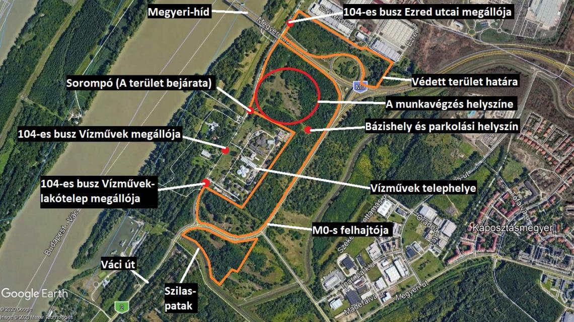 A területet bemutató térkép (Forrás: Google Maps)