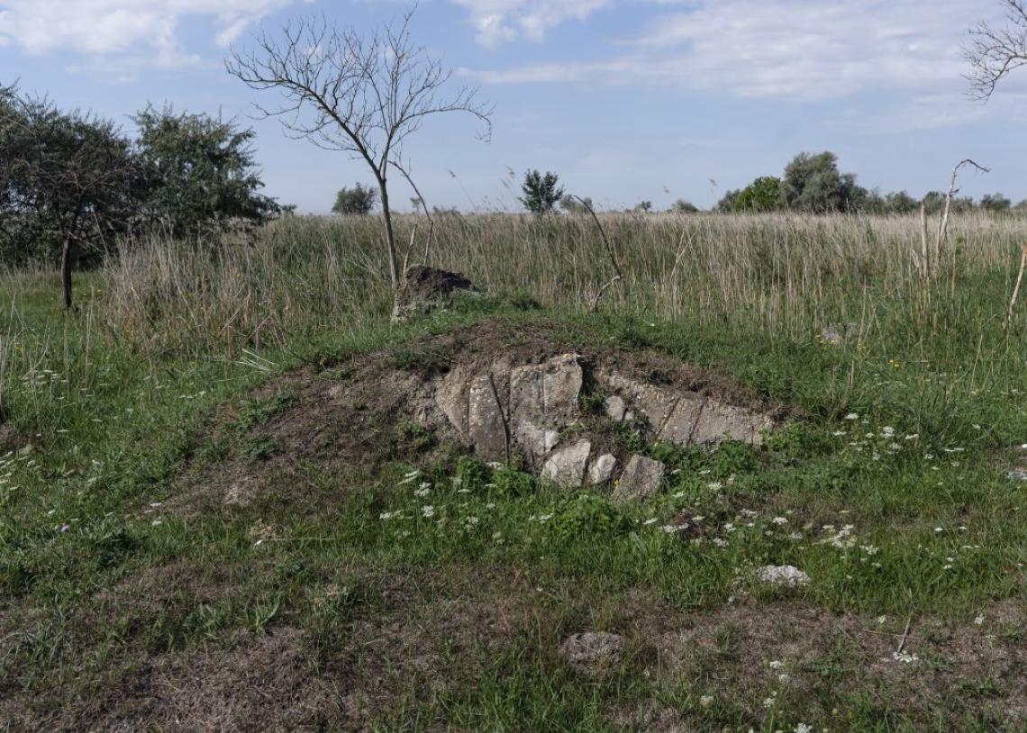 Beton törmelék a védett Natura2000 projekt területen ( Fotó: Tokody Béla) 