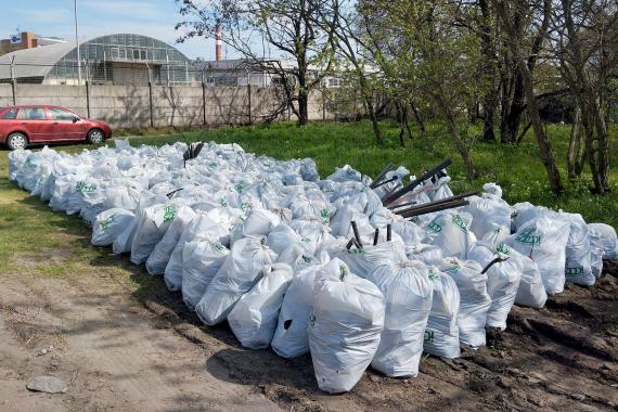 A Terebesi-erdőben a két nap alatt összegyűlt szemét 235 darab zsák lett
