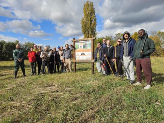 Önkéntes csapat a nagy aggófű élőhelykezelésen